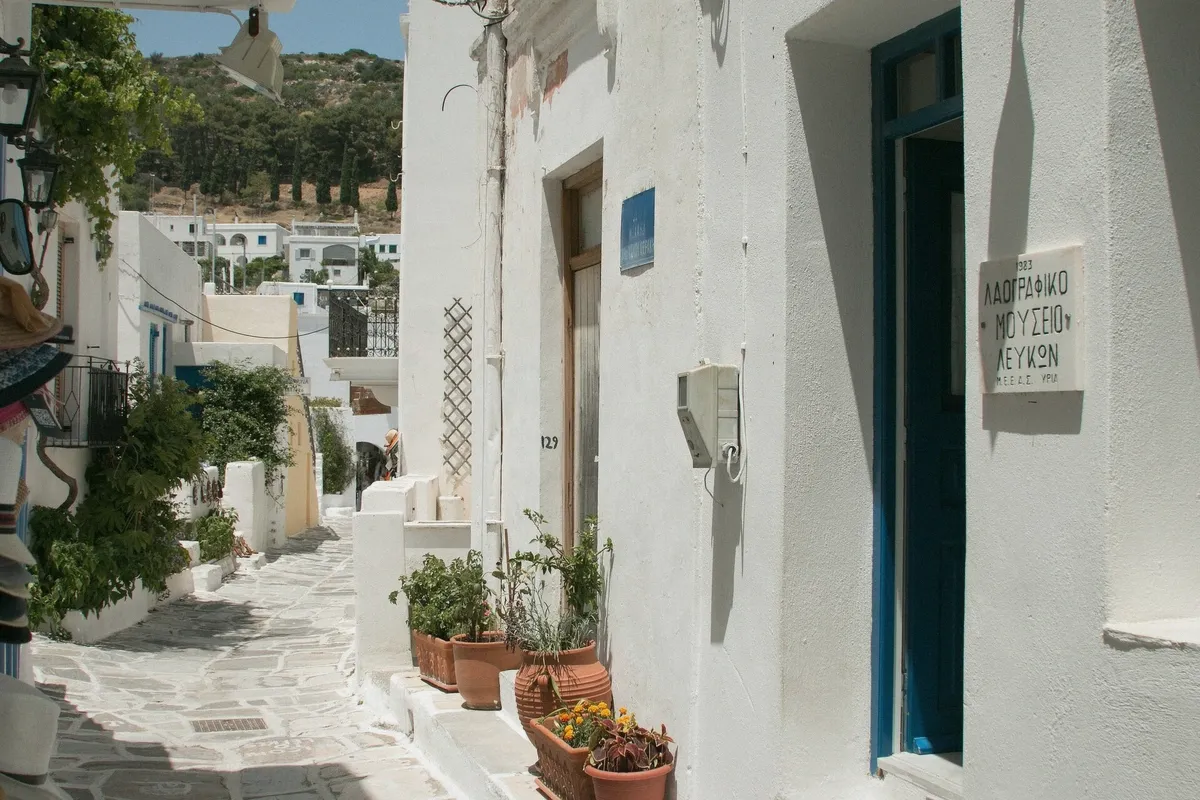 Mountain village of Lefkes in the interior of Paros